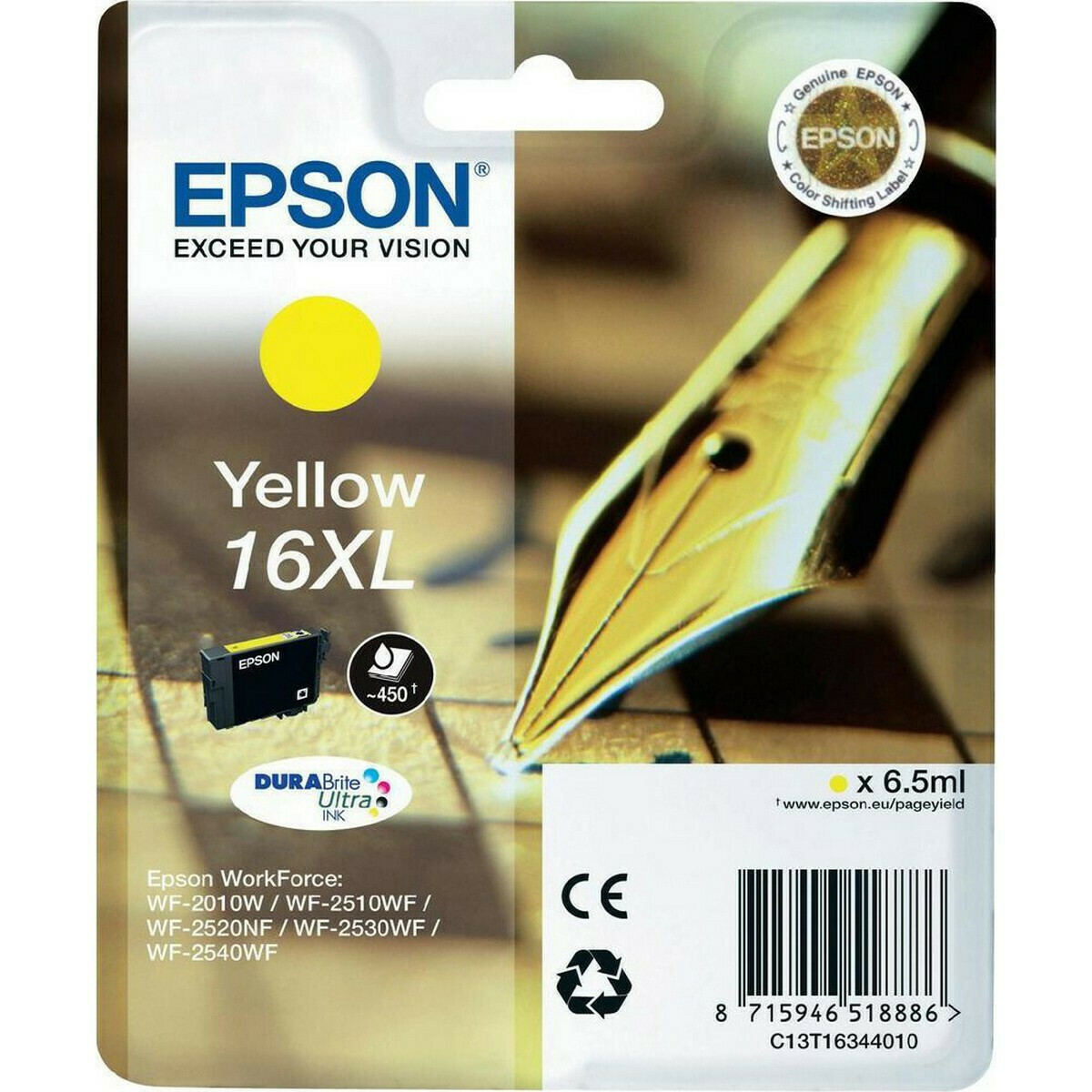 Epson Ink C13T16344012 / 16XL XL Yellow - Image 1