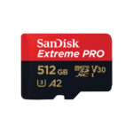 SanDisk Extreme Pro microSD 512GB + SD-adapt.