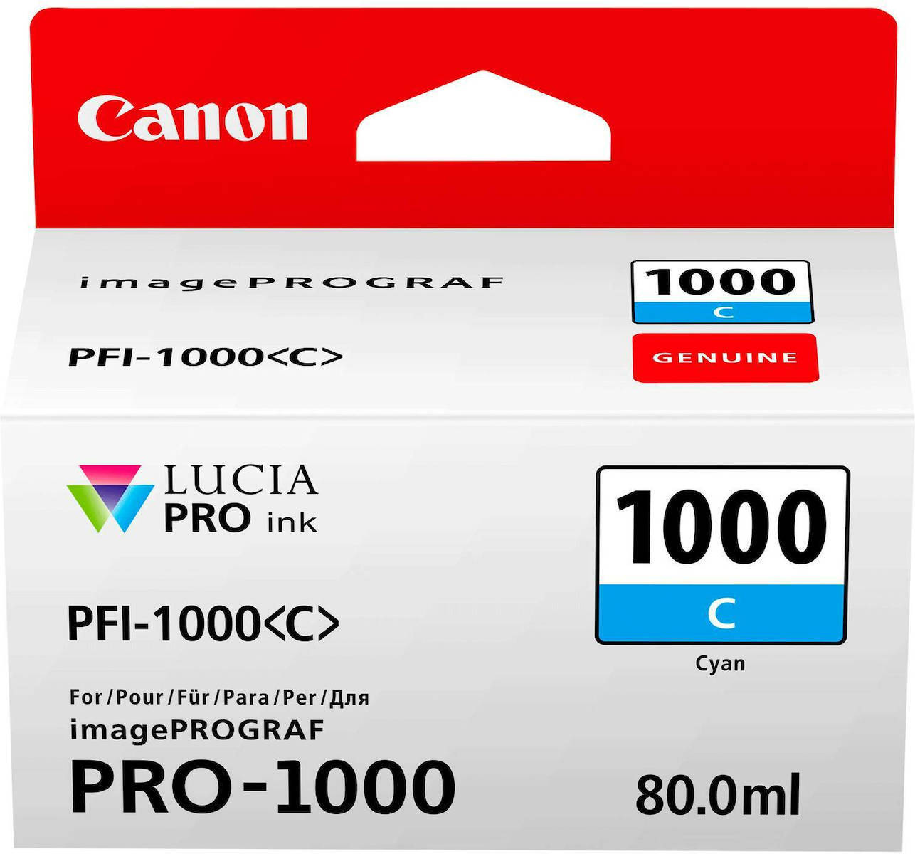 Canon Ink 0547C001 / PFI-1000 C Cyan - Image 1