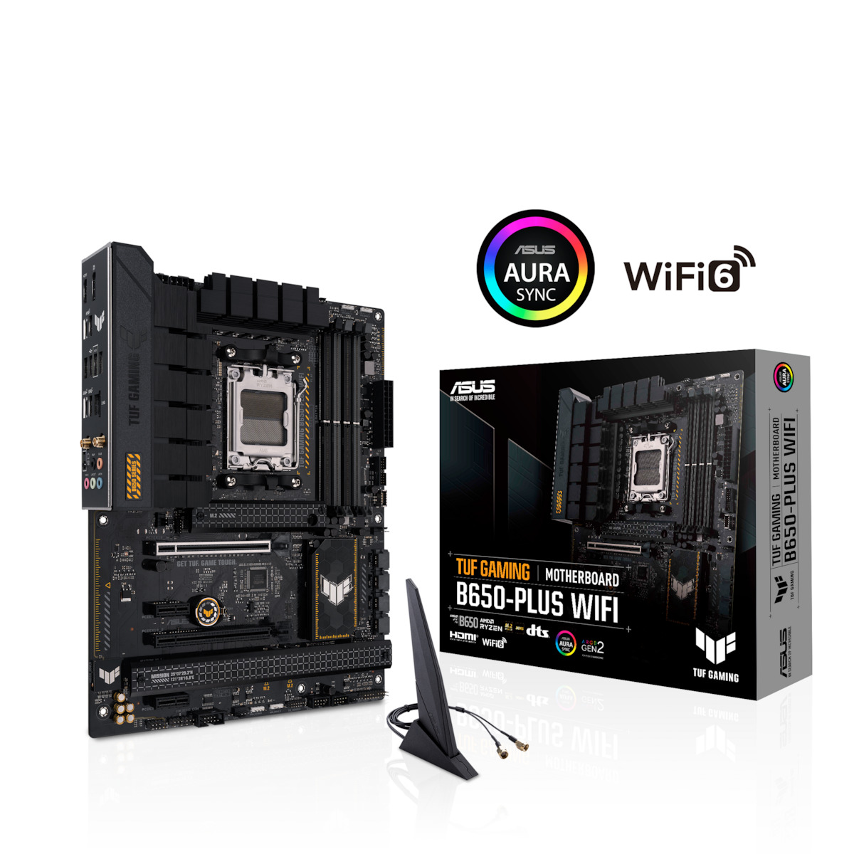 20221013125420_asus_tuf_gaming_b650_plus_wifi_motherboard_atx_me_amd_am5_socket.jpeg Asus Motherboard 90MB1BZ0-M0EAY0 / TUF GAMING B650-PLUS WIFI Black - Image 1