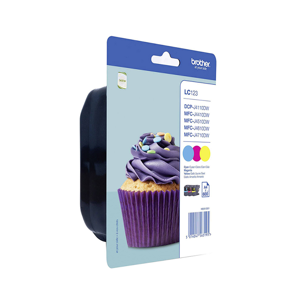 Brother Ink LC123RBWBP / LC-123RBWBP Multipack in Blister C,M,Y - Image 1