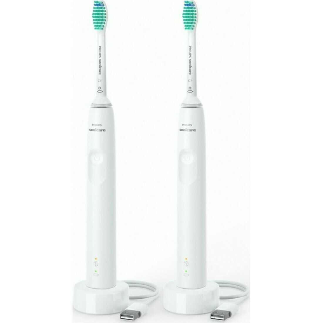 Philips HX3675/13, Schallzahnbürste, 2er Weiß - Image 1