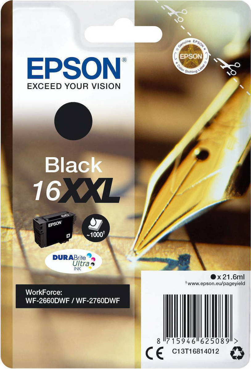 Epson Ink C13T16814012 / 16XXL XXL Black - Image 1
