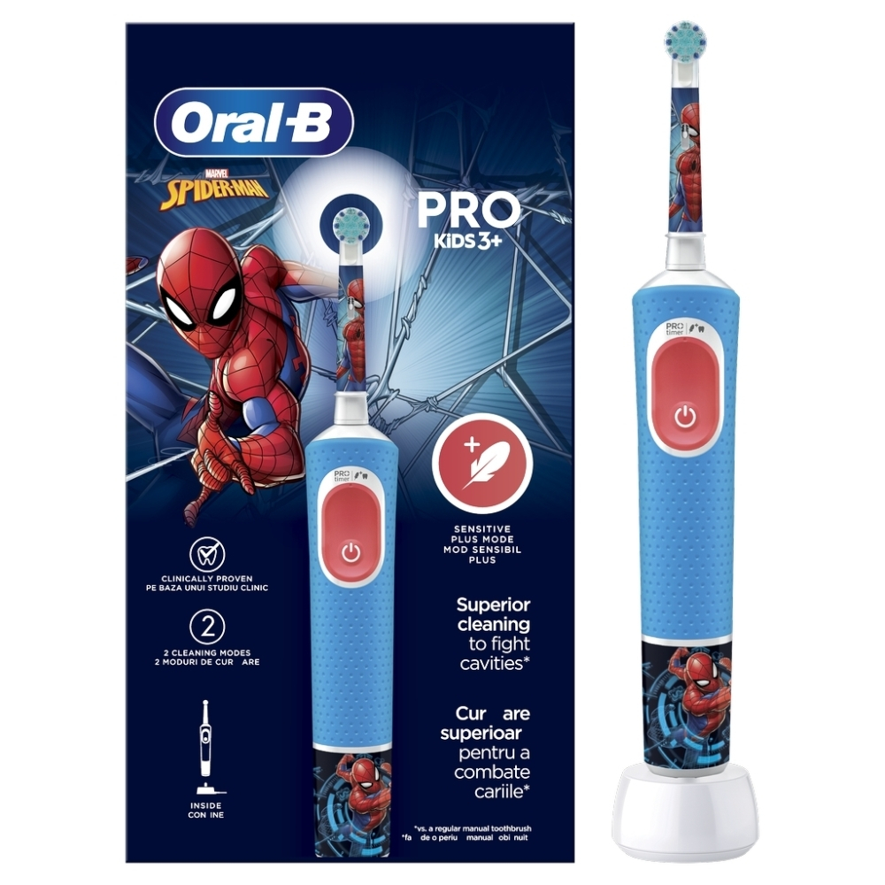 20230816161311_oral_b_ilektriki_odontovourtsa_vitality_pro_spiderman_109085_gia_3_chronon.jpeg Oral-B Toothbrush 772768 / Kids Spiderman Vitality Pro 103 KiS Blue - Image 1
