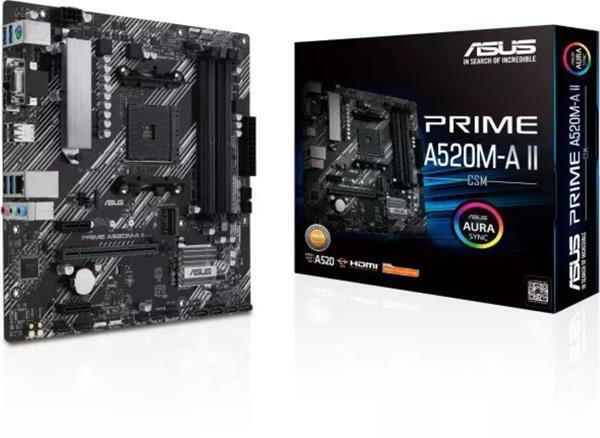 Asus Motherboard 90MB17H0-M0EAYC / Prime A520M-A II Black/Light gray - Image 1