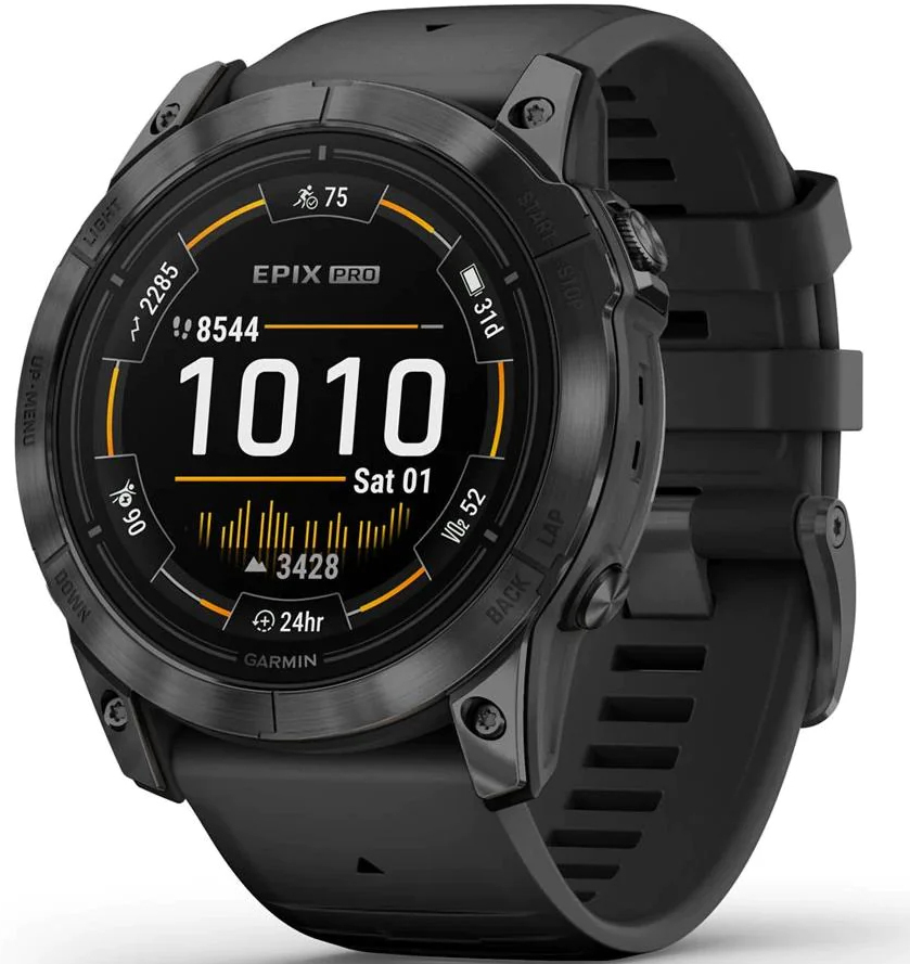 20231011125109_garmin_epix_pro_stainless_steel_51mm_adiavrocho_smartwatch_me_palmografo_slate_grey_with_black_band.jpeg Garmin Wearable 010-02804-21 / epix Pro Gen2 L Black - Image 1