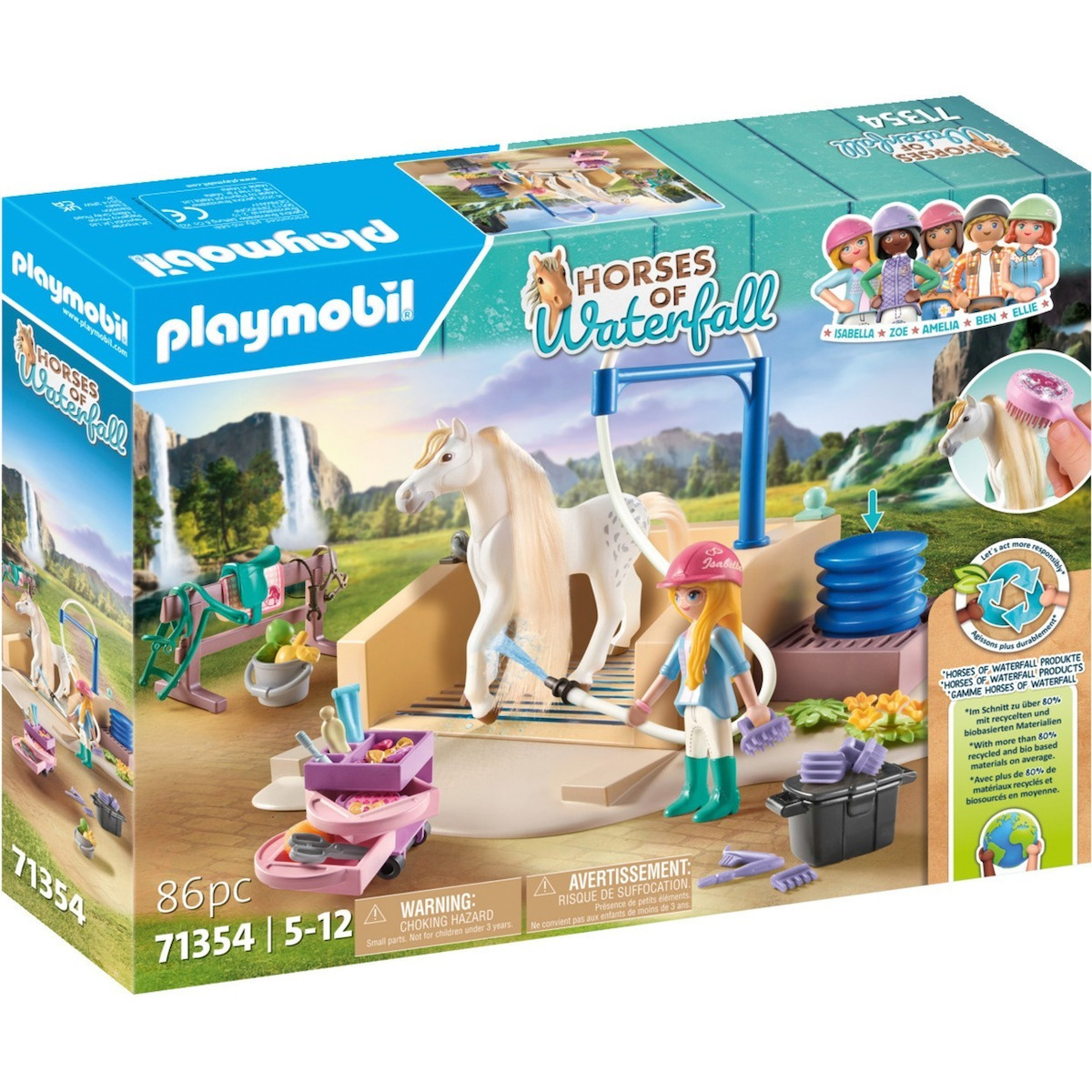 20231108160434_playmobil_horses_of_waterfall_isabella_lioness_me_choro_plysimatos_gia_5_12_eton_71354.jpeg PLAYMOBIL® 71354 Isabella&Lioness Waschplatz - Image 1