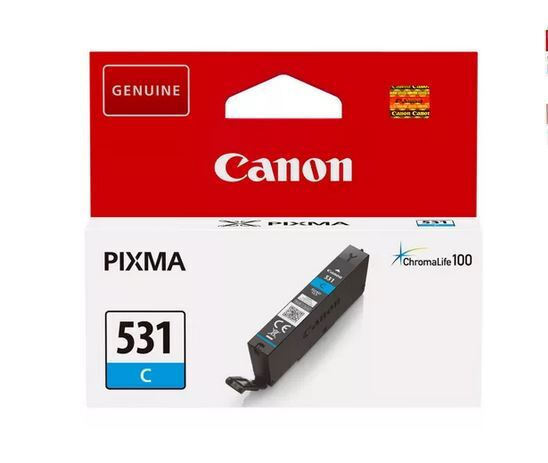 20240311131025_canon_cli_531c_melani_ektypoti_inkjet_kyano_6119c001.jpeg Canon Ink 6119C001 / CLI-531 Cyan - Image 1