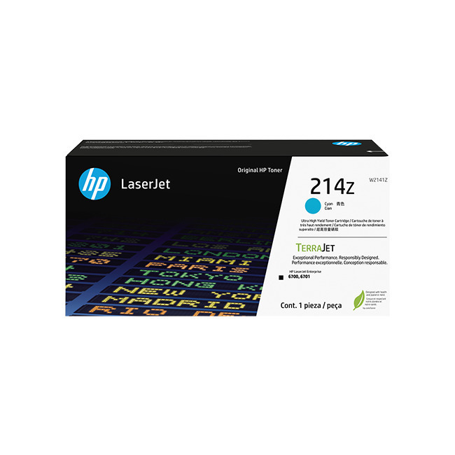 HP Toner W2141Z 214Z Cyan - Image 1