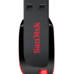 SanDisk USB stick SDCZ50-064G-B35 / Cruzer Blade 64GB Red on Black