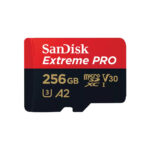 SanDisk Extreme Pro microSD 256GB + SD-adapt.