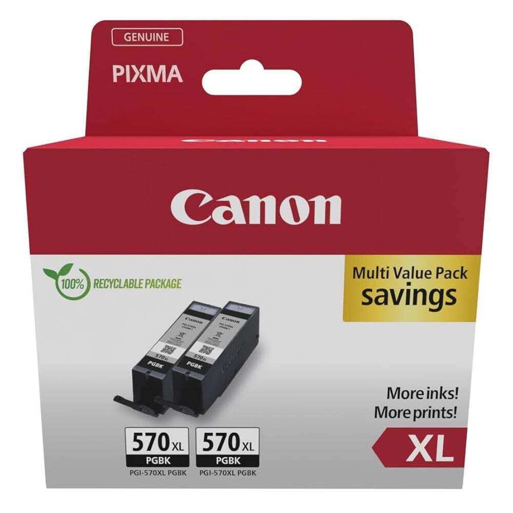 Canon Ink 0318C010 / PGI-570XL  Double pack Black - Image 1
