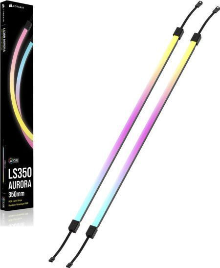 20241031120436_corsair_icue_link_ls350_aurora_rgb_light_strips_35cm_cl_9011137_ww.jpeg Corsair LED Strip CL-9011137-WW / LS350 Aurora RGB Double pack Black - Image 1