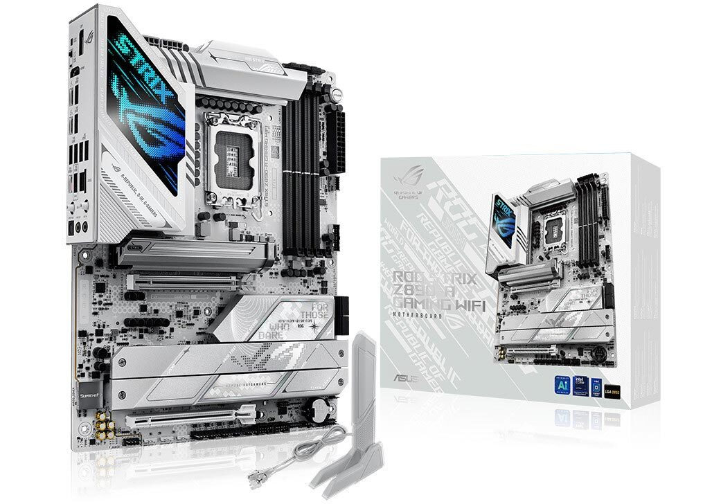 20241031131257_asus_rog_strix_z890_a_gaming_wifi_motherboard_atx_me_intel_1851_socket.jpeg Asus Motherboard 90MB1I90-M0EAY0 / ROG Strix Z890-A Gaming WiFi Silver - Image 1