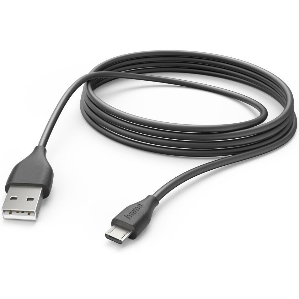 20241106110801_cable_usb_hama_usb_a_microusb_3_m_black_002015880000.jpeg Hama Cable 00201588 / USB-A to Micro-B 3m Black - Image 1