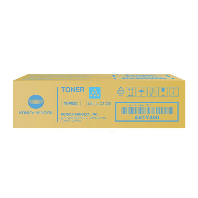 Konica Minolta Toner AE1Y450 / TNP92C Cyan - Image 1