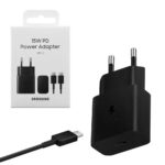 Samsung Netzteil EP-T1510XBEGEU, EP-T1510, 15W, 2A, 24 pin USB-C, Schwarz