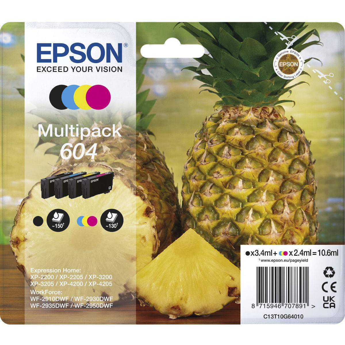 20241114145115_epson_604_paketo_4_melanion_ektypoti_inkjet_kitrino_kyano_matzenta_mayro_c13t10g64010.jpeg Epson Tinte T10G64010 604 Multipack 4er-Pack BKCMY - Image 1