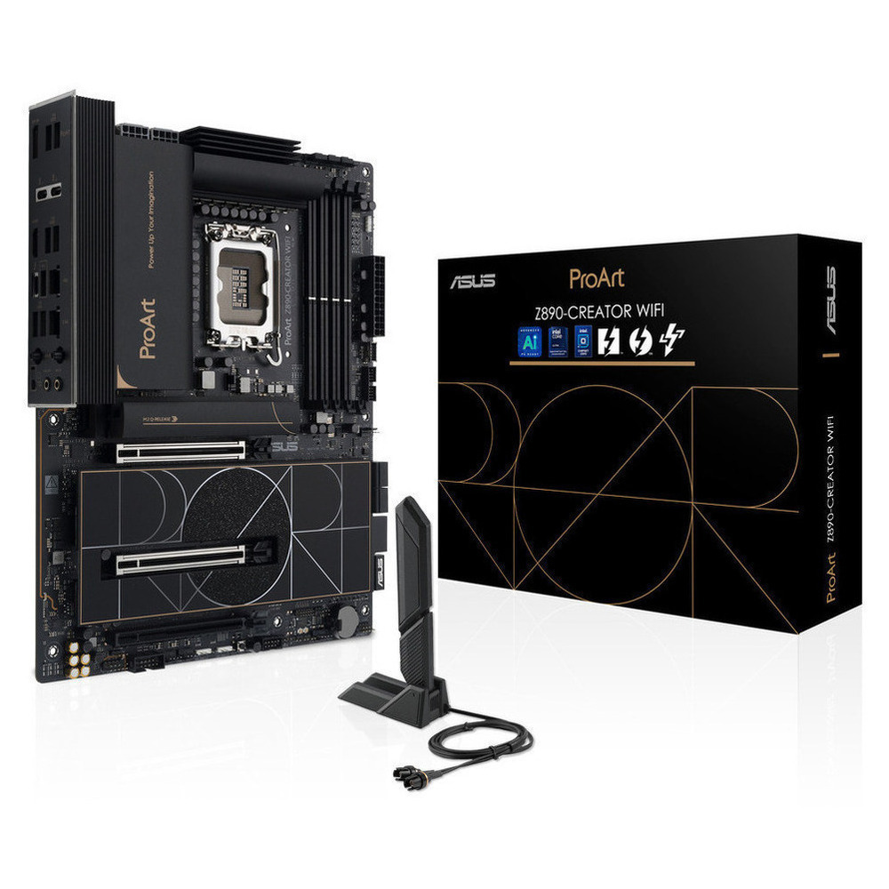 20241122144740_asus_proart_z890_creator_wifi_motherboard_atx_me_intel_1851_socket.jpeg Asus Motherboard 90MB1JD0-M0EAY0 / ProArt Z890-Creator WiFi Black - Image 1