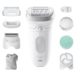 Braun Silk-épil 7 7-081 Epilierer Weiss Silber