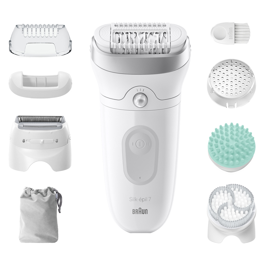 20250214111040_braun_apotrichotiki_michani_epilator_se7_081.jpeg Braun Silk-épil 7 7-081 Epilierer Weiss Silber - Image 1