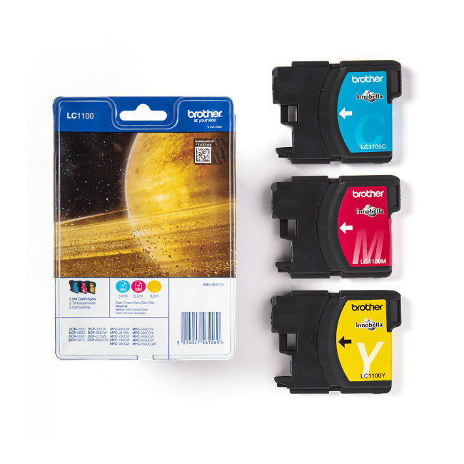 Brother Ink LC1100RBWBP / LC-1100RBWBP Multipack in Blister C,M,Y - Image 1