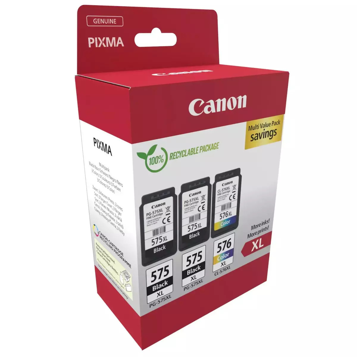 Canon Ink 5437C004 / PG-575XL/CL-576XL XL Multipack 2xBK,C,M,Y - Image 1