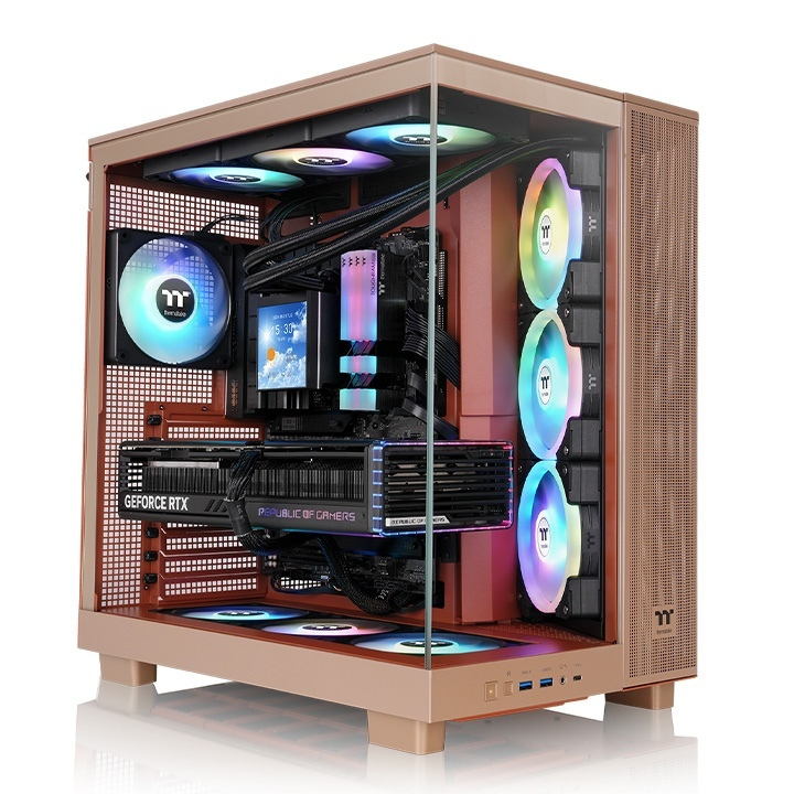 Thermaltake PC housing CA-11E-00MGWN-00 / View 380 XL TG ARGB Gravel Sand Sand - Image 1