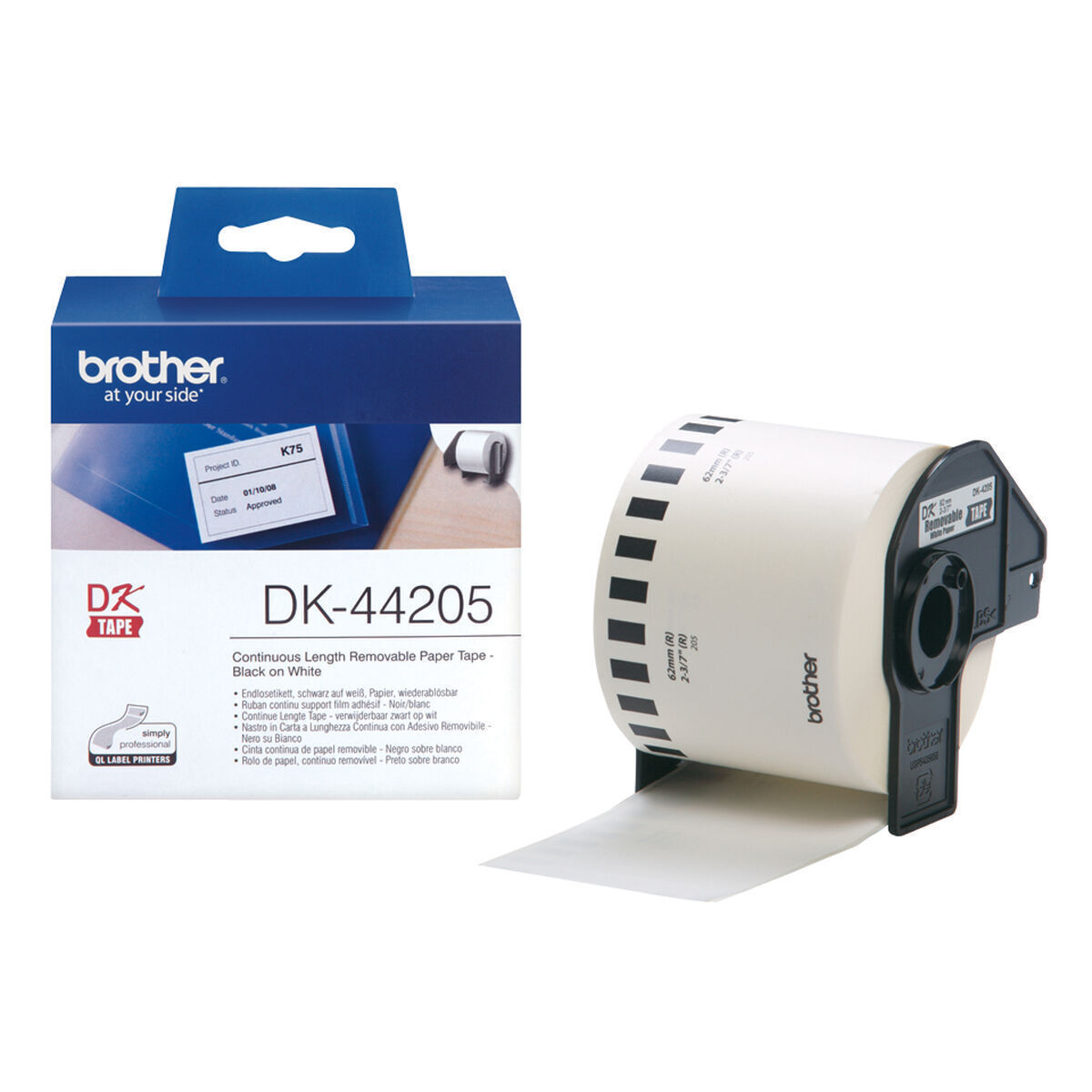 20250523143716_brother_continuous_tainia_etiketografou_se_mayro_chroma_dk_44205.jpeg Brother Label DK44205 / DK-442051 White - Image 1