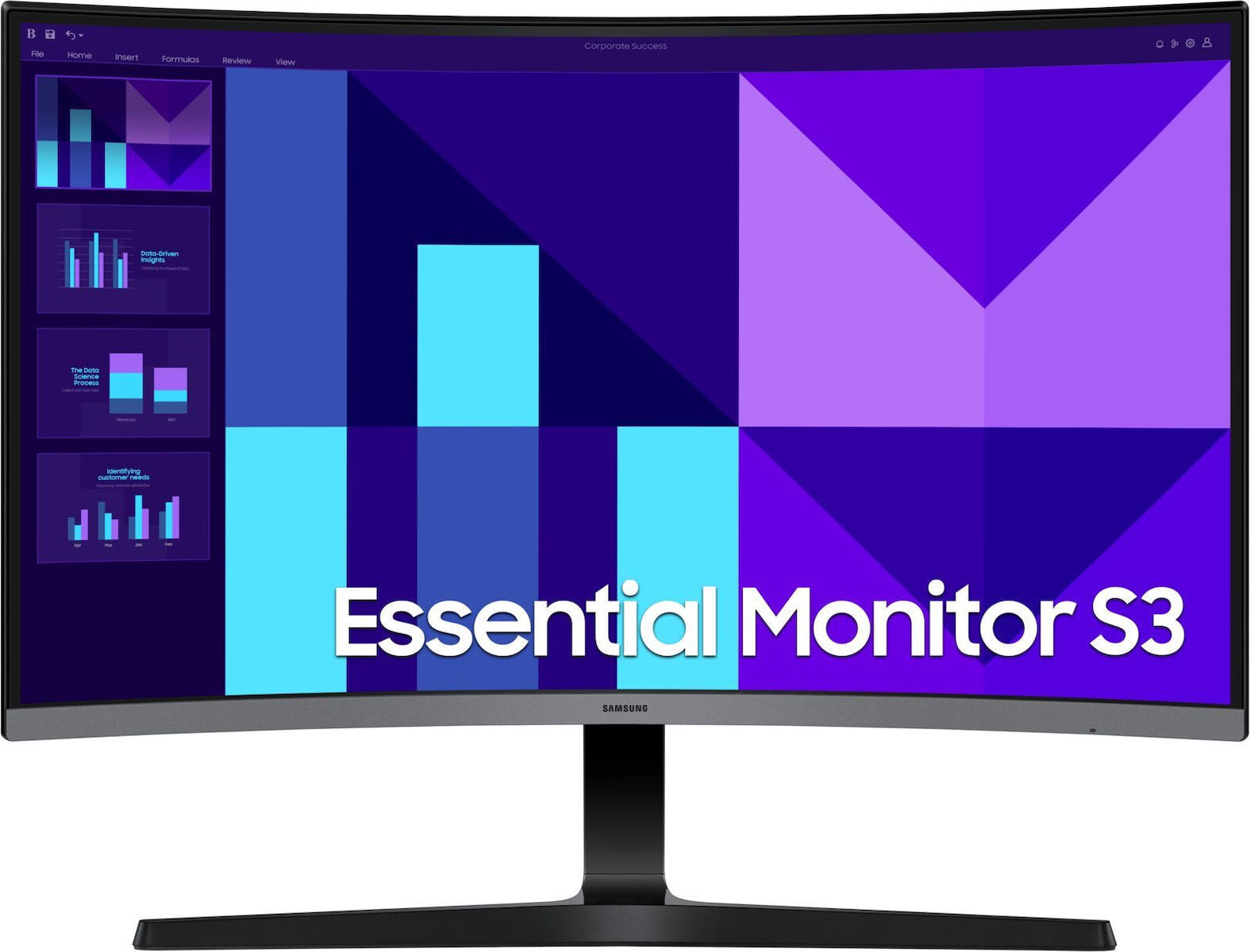 Samsung Monitor LS27D392GAUXEN / Essential S27D392GAU Black - Image 1