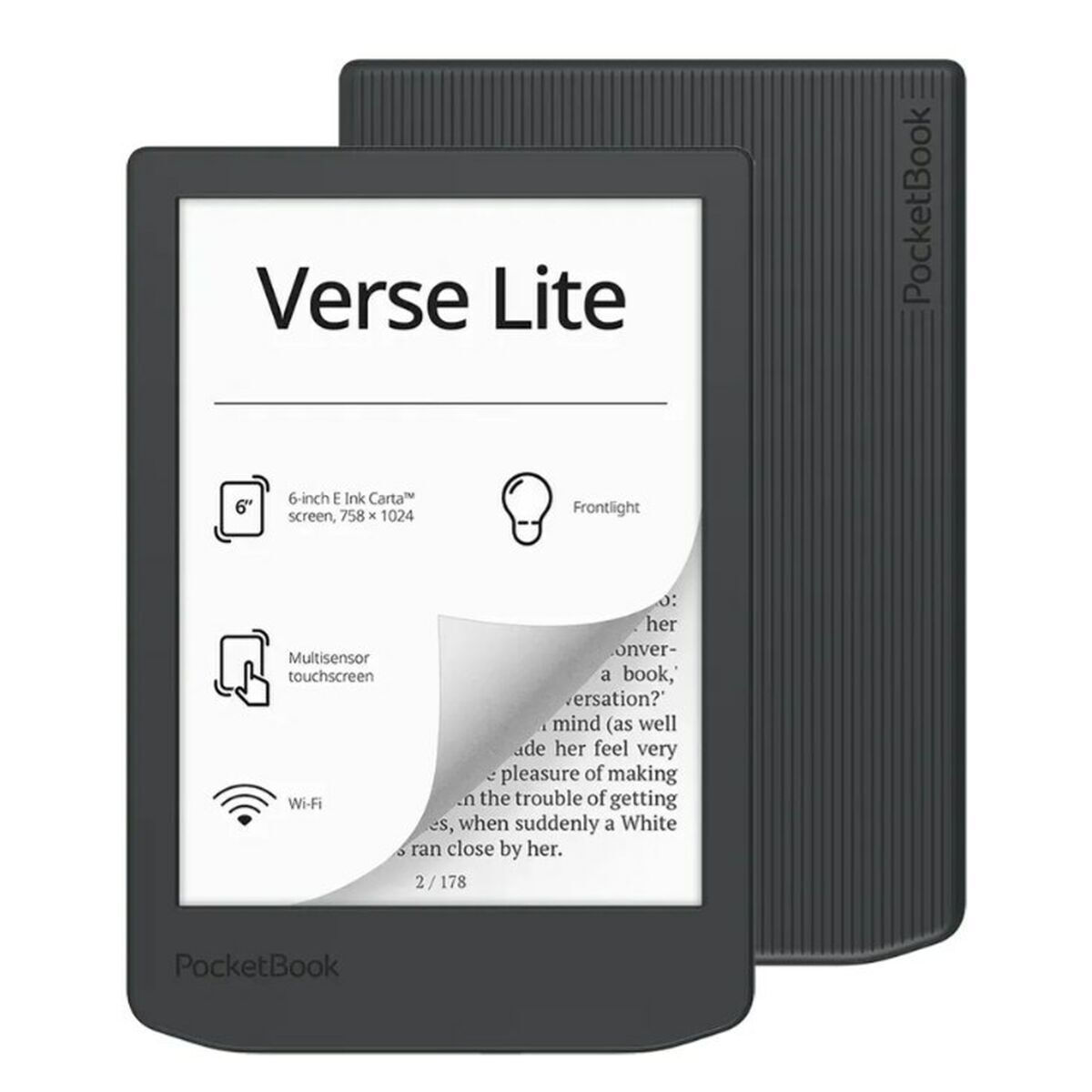 20250625171304_pocketbook_verse_lite_me_othoni_afis_6_8gb_gri.jpeg PocketBook eBook Reader PB619-T-WW / Verse Lite EU S Dark gray - Image 1