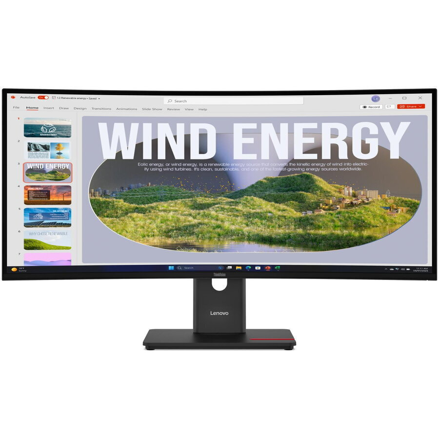 Lenovo Monitor 64AEGAT1EU / T34WD-40 Black" "(34 ")"" - Image 1