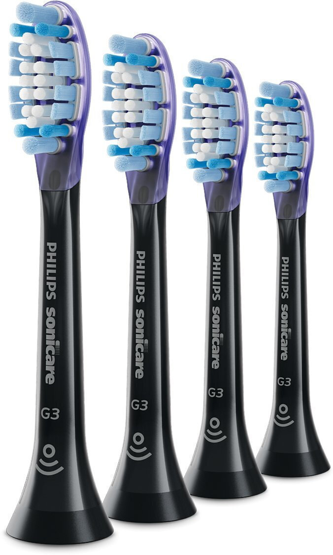 20250925114505_philips_sonicare_g3_premium_gum_care_antallaktikes_kefales_gia_ilektriki_odontovourtsa_hx9054_88_4tmch.jpeg Philips Sonic toothbrush head HX9054/88 / Sonicare G3 Premium Gum Care 4-Pack Black - Image 1