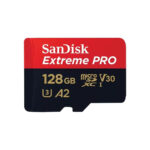 SanDisk Extreme Pro microSD 128GB + SD-adapt.