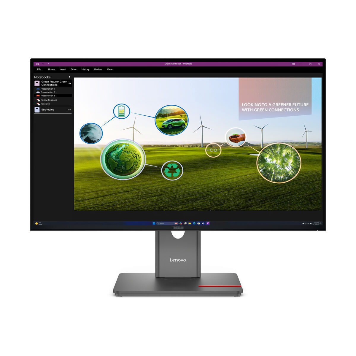 Lenovo Monitor 64A7GAT6EU / P27Q-40 Black" "(27 ")"" - Image 1