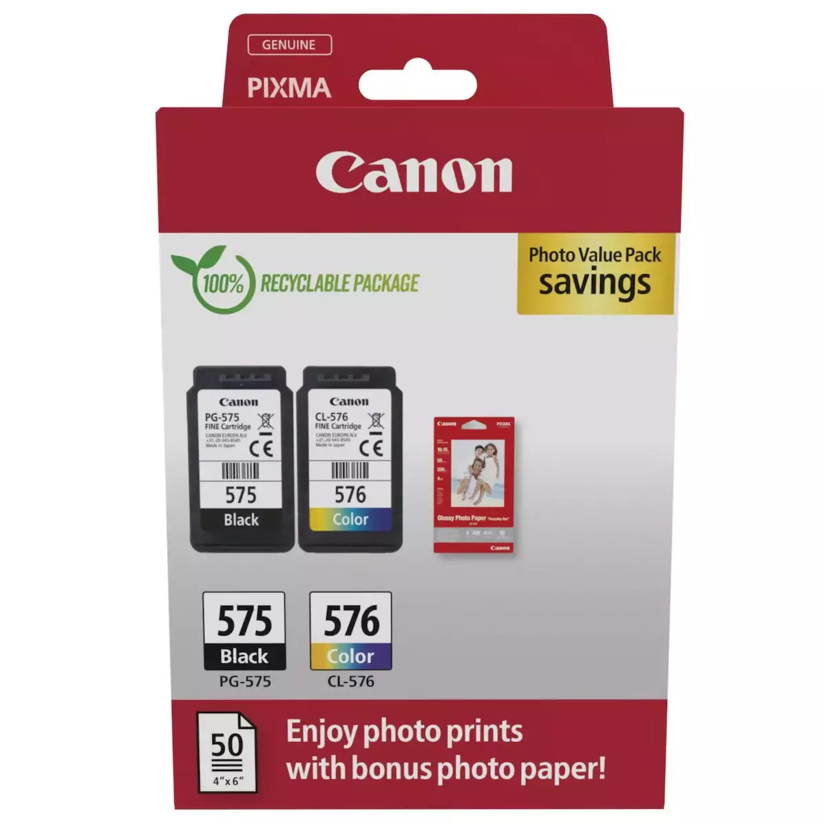 Canon Ink 5438C004 / PG-575/CL-576 BK,C,M,Y - Image 1