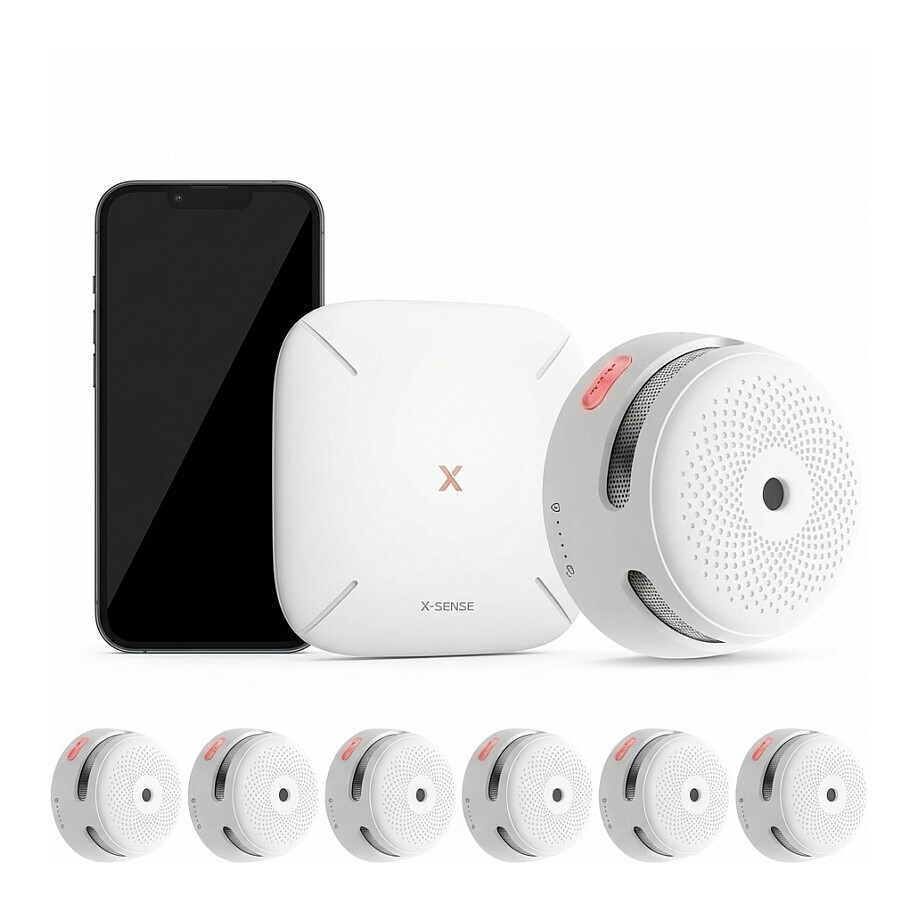 20260324120408_anichneytis_kapnou_x_sense_fs61_6_1_rf_smoke_detector_set_gateway_6_xs01_m_1_sbs50.jpeg X-Sense Smoke detector ZASXS00109WEU / FS61 Multipack White - Image 1
