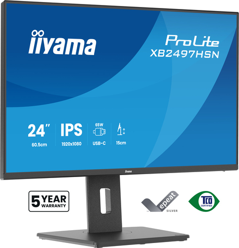 20260415125509_iiyama_prolite_xb2497hsn_b1_ips_monitor_23_8_fhd_1920x1080.jpeg IIYAMA Monitor XB2497HSN-B1 / XB2497HSN-B1 Black" "(24 ")"" - Image 1