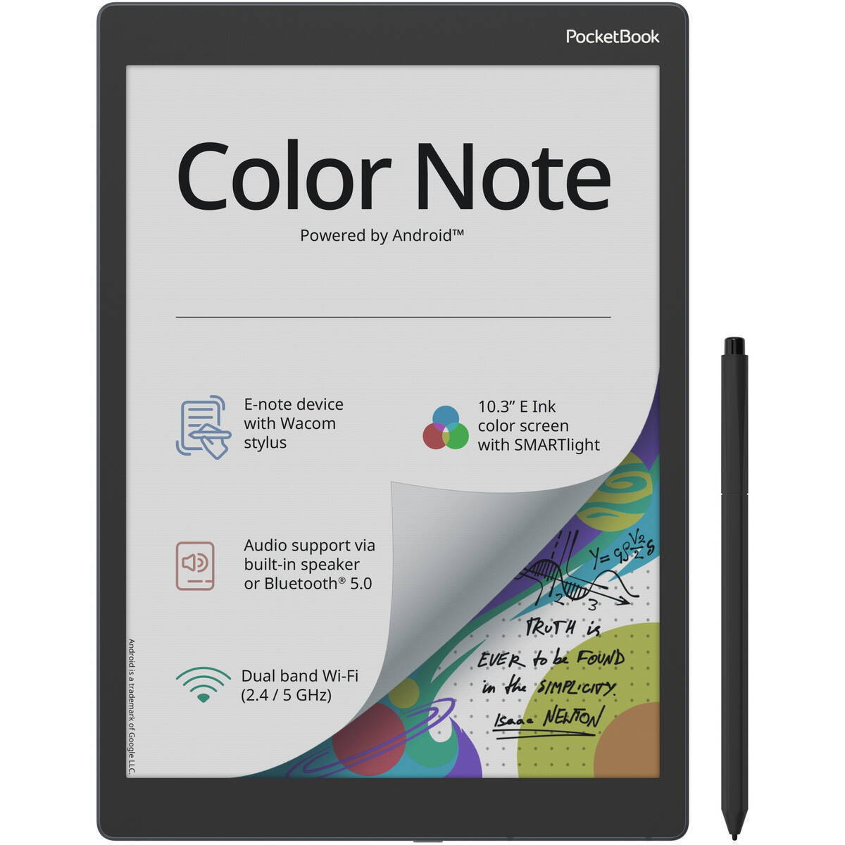PocketBook eBook Reader PB1041-1-WW-B / Color Note XL Blue/Black - Image 1